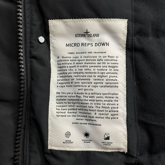 A/W 13 Stone Island Micro Reps Down Puffer Parka Jacket - Black