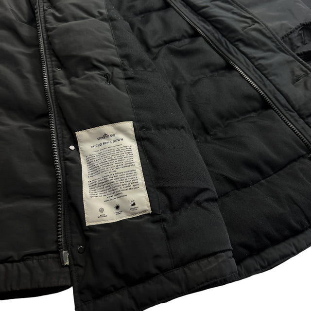 A/W 13 Stone Island Micro Reps Down Puffer Parka Jacket - Black