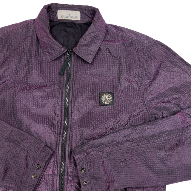 A/W 20 Stone Island Seersucker Nylon Overshirt - Purple