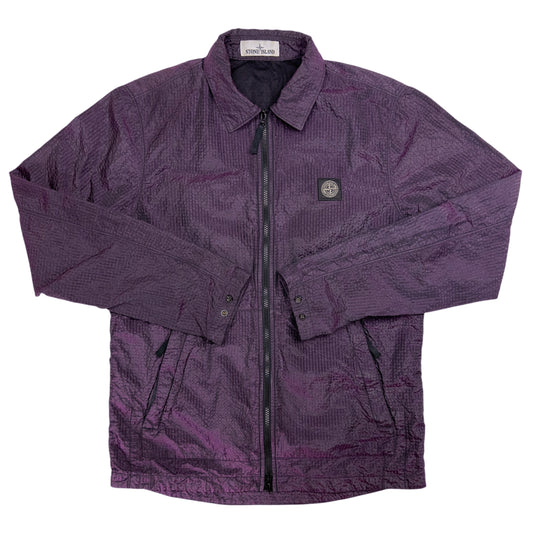 A/W 20 Stone Island Seersucker Nylon Overshirt - Purple