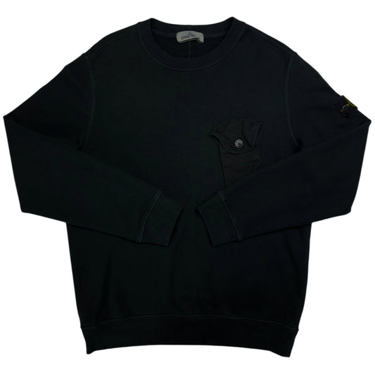 A/W 21 Stone Island Pocket Crewneck Sweater - Black