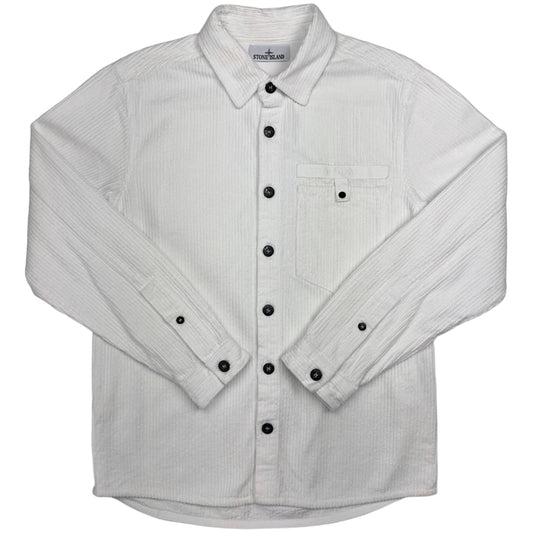 A/W 20 Stone Island Corduroy Overshirt - White