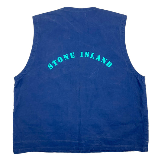 S/S 93 Stone Island Reflective Spell Out Tela Stella Vest