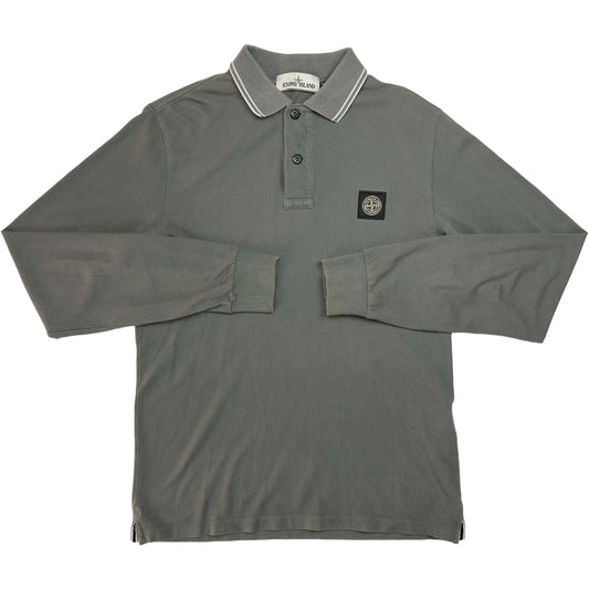 A/W 17 Stone Island Long Sleeve Polo Shirt - Grey
