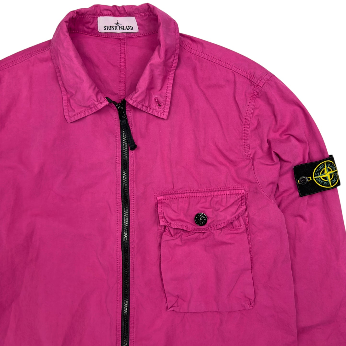 S/S 20 Stone Island Cotton Overshirt - Pink