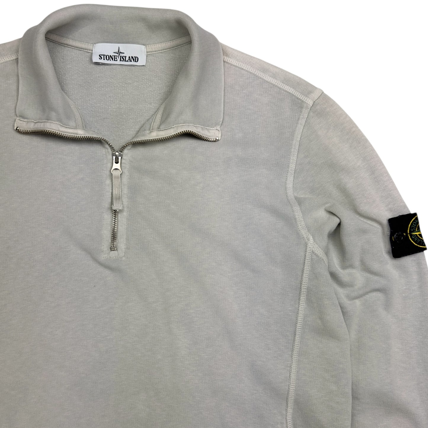 A/W 17 Stone Island Quarter Zip Sweater - Light Beige