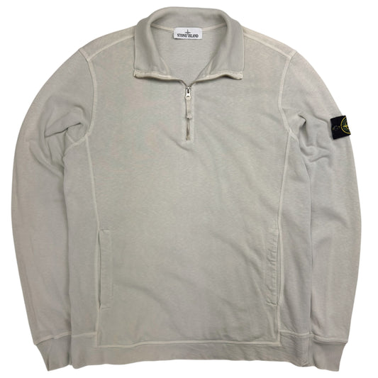 A/W 17 Stone Island Quarter Zip Sweater - Light Beige