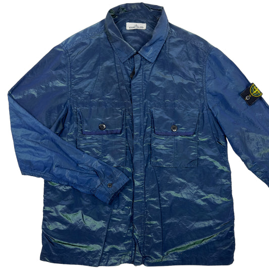 S/S 17 Stone Island Nylon Metal Weft Overshirt - Blue/Green