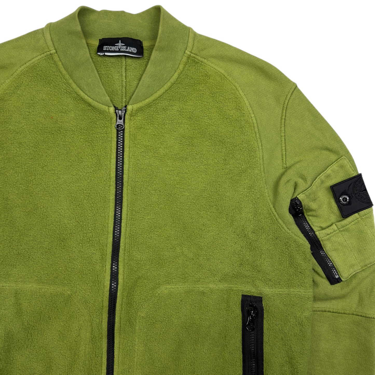 A/W 19 Stone Island Shadow Project Fleece Bomber Jacket - Green