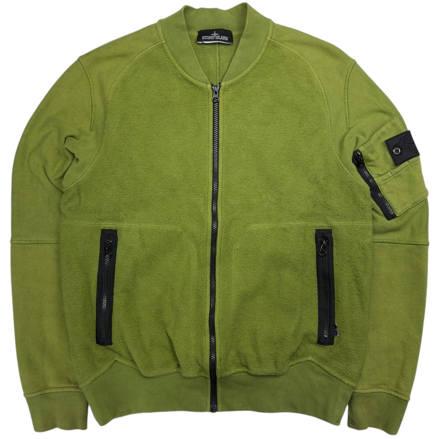 A/W 19 Stone Island Shadow Project Fleece Bomber Jacket - Green