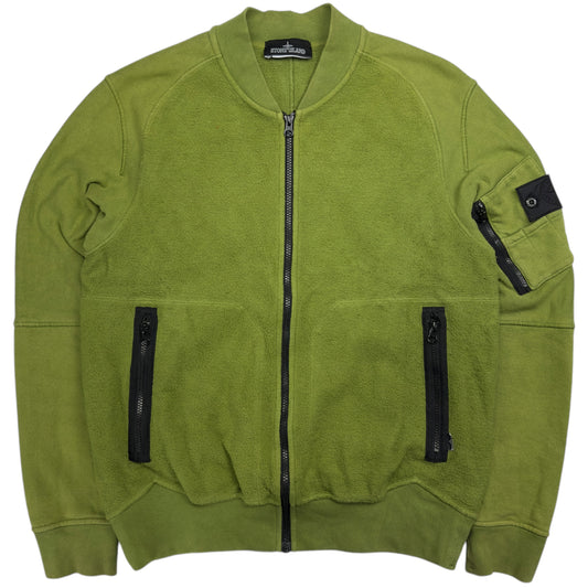 A/W 19 Stone Island Shadow Project Fleece Bomber Jacket - Green