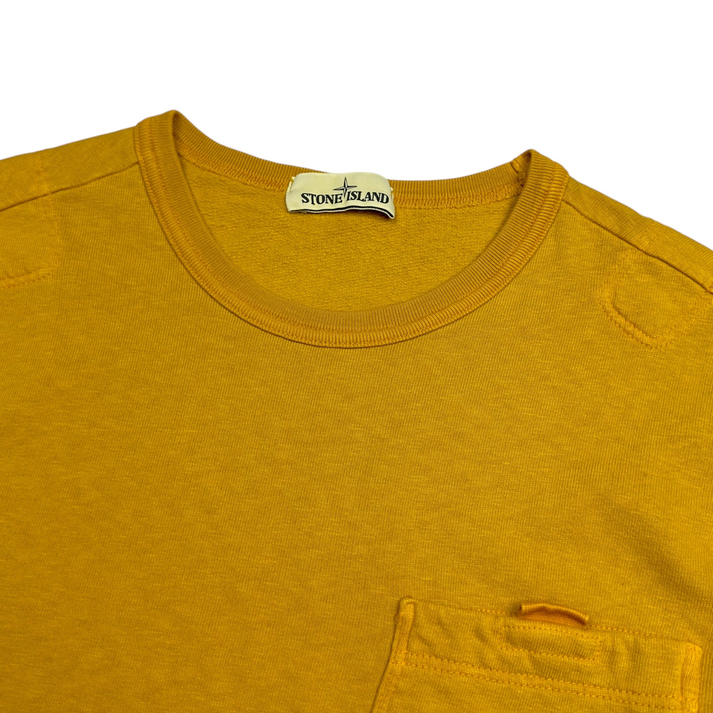 A/W 18 Stone Island Pocket Crewneck Sweater - Yellow