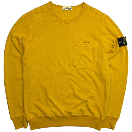 A/W 18 Stone Island Pocket Crewneck Sweater - Yellow