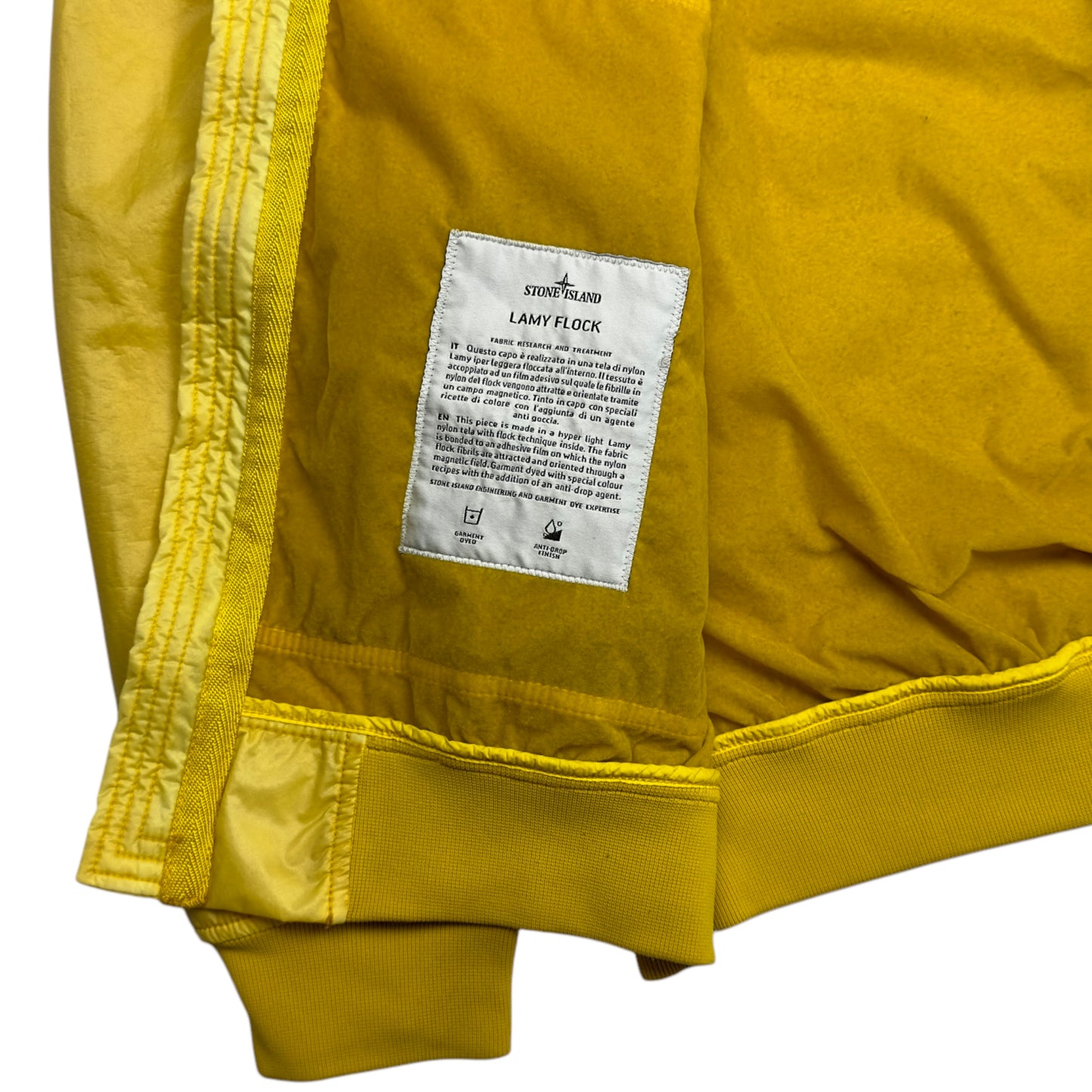 A/W 18 Stone Island Lamy Flock Jacket - Yellow