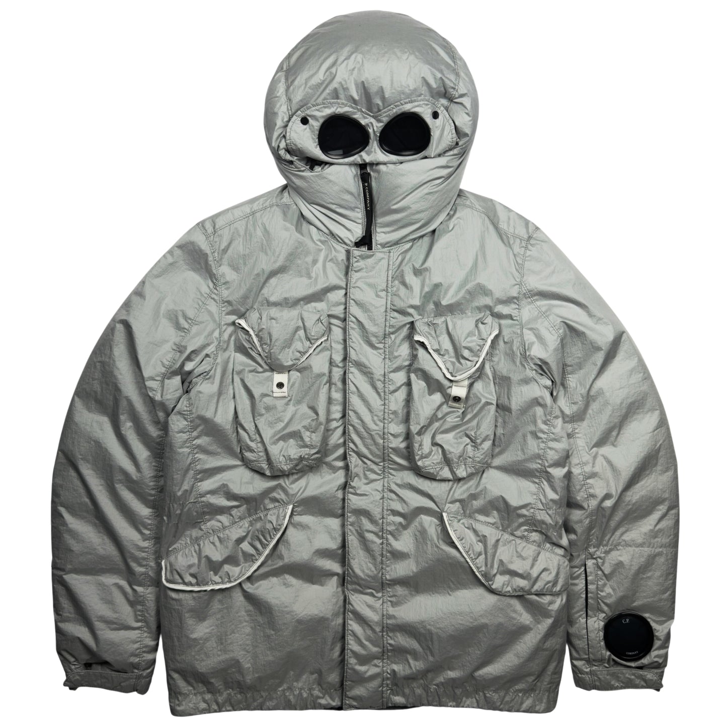 C.P. Company Nyfoil Mille Goggle Down Puffer Jacket - Silver
