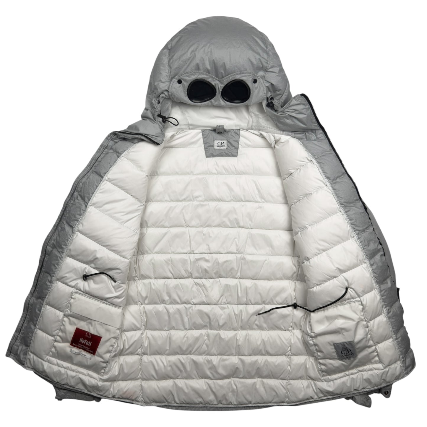C.P. Company Nyfoil Mille Goggle Down Puffer Jacket - Silver