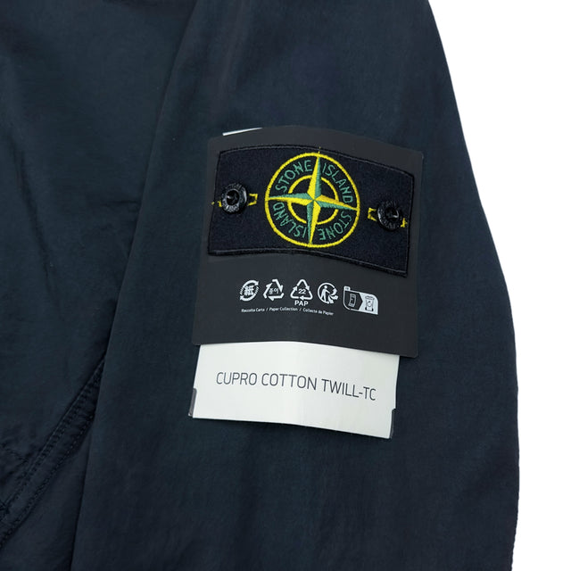 S/S 23 Stone Island Cupro Cotton Twill-TC Bomber - Navy
