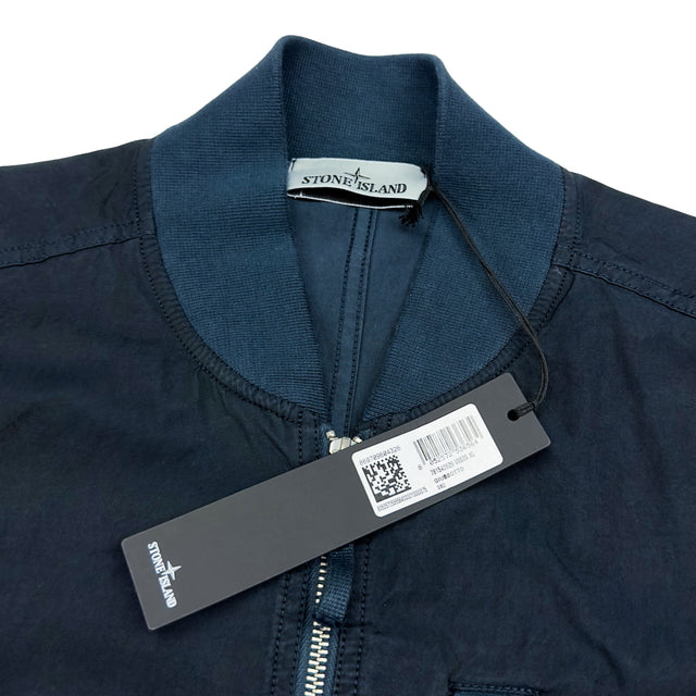 S/S 23 Stone Island Cupro Cotton Twill-TC Bomber - Navy