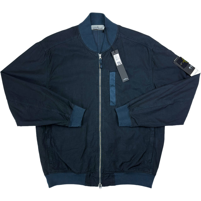 S/S 23 Stone Island Cupro Cotton Twill-TC Bomber - Navy