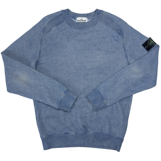 A/W 20 Stone Island Dust Colour Treatment Sweater - Grey/Blue