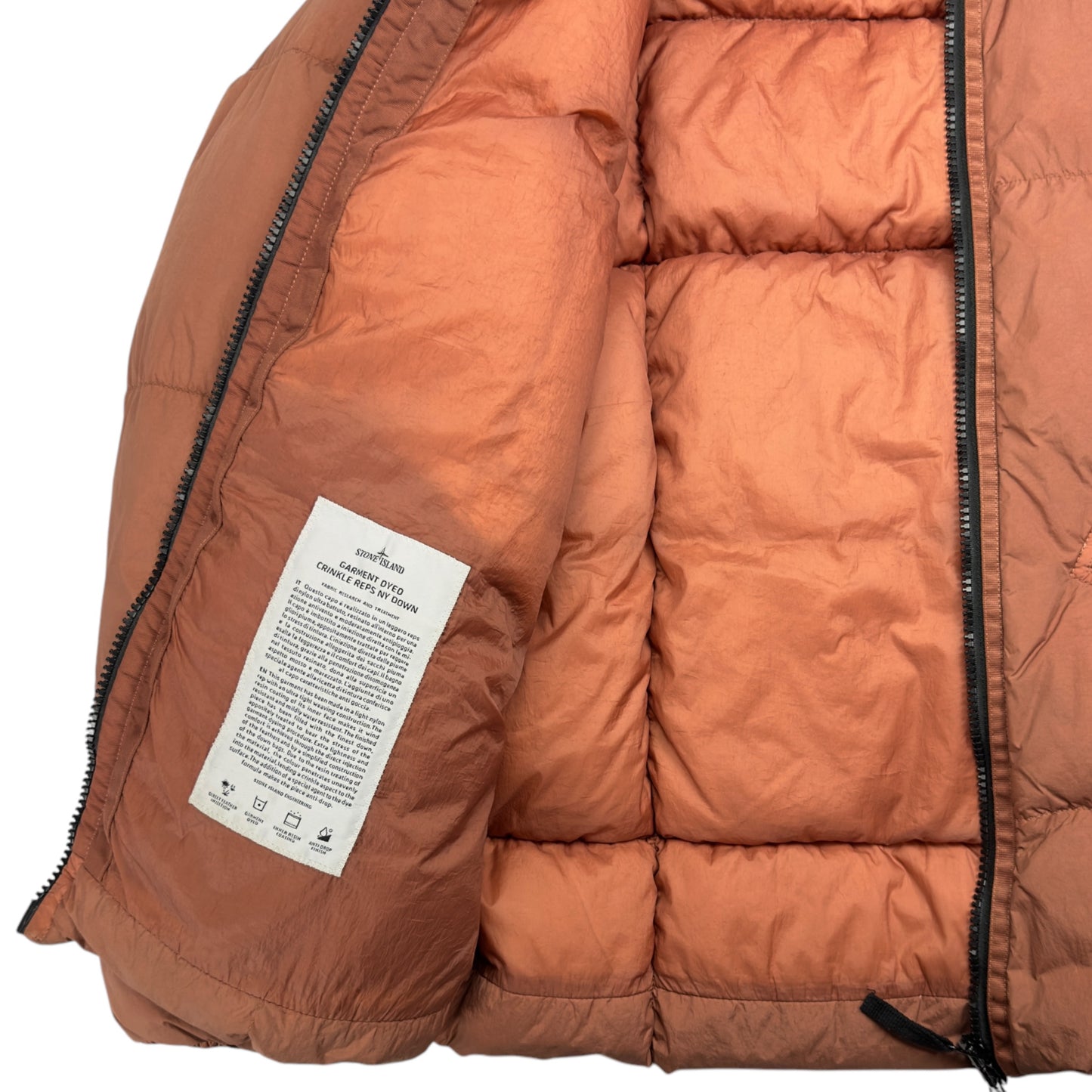 A/W 19 Stone Island Crinkle Reps NY Down Jacket - Coral