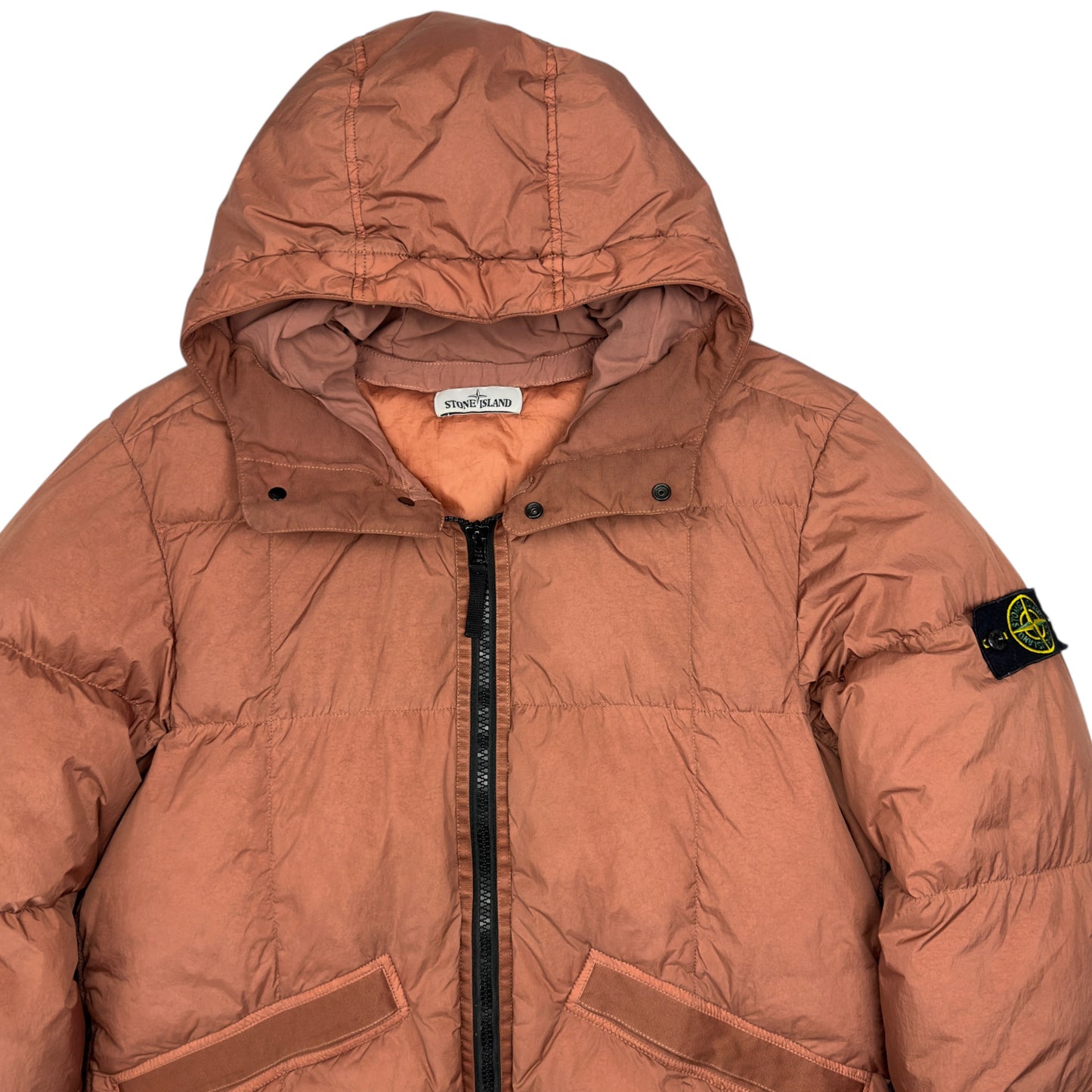 A/W 19 Stone Island Crinkle Reps NY Down Jacket - Coral