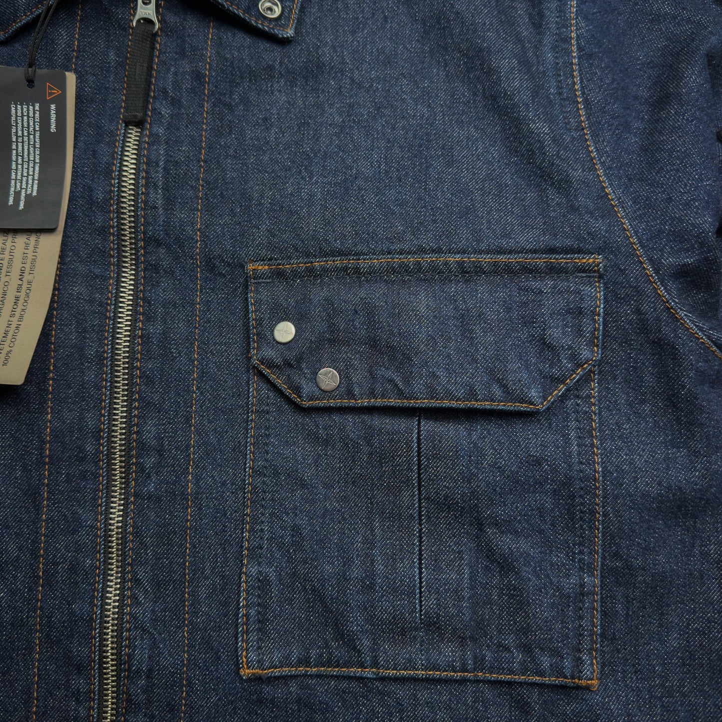 S/S 26 Stone Island Denim Research Light Bull Denim TC Overshirt