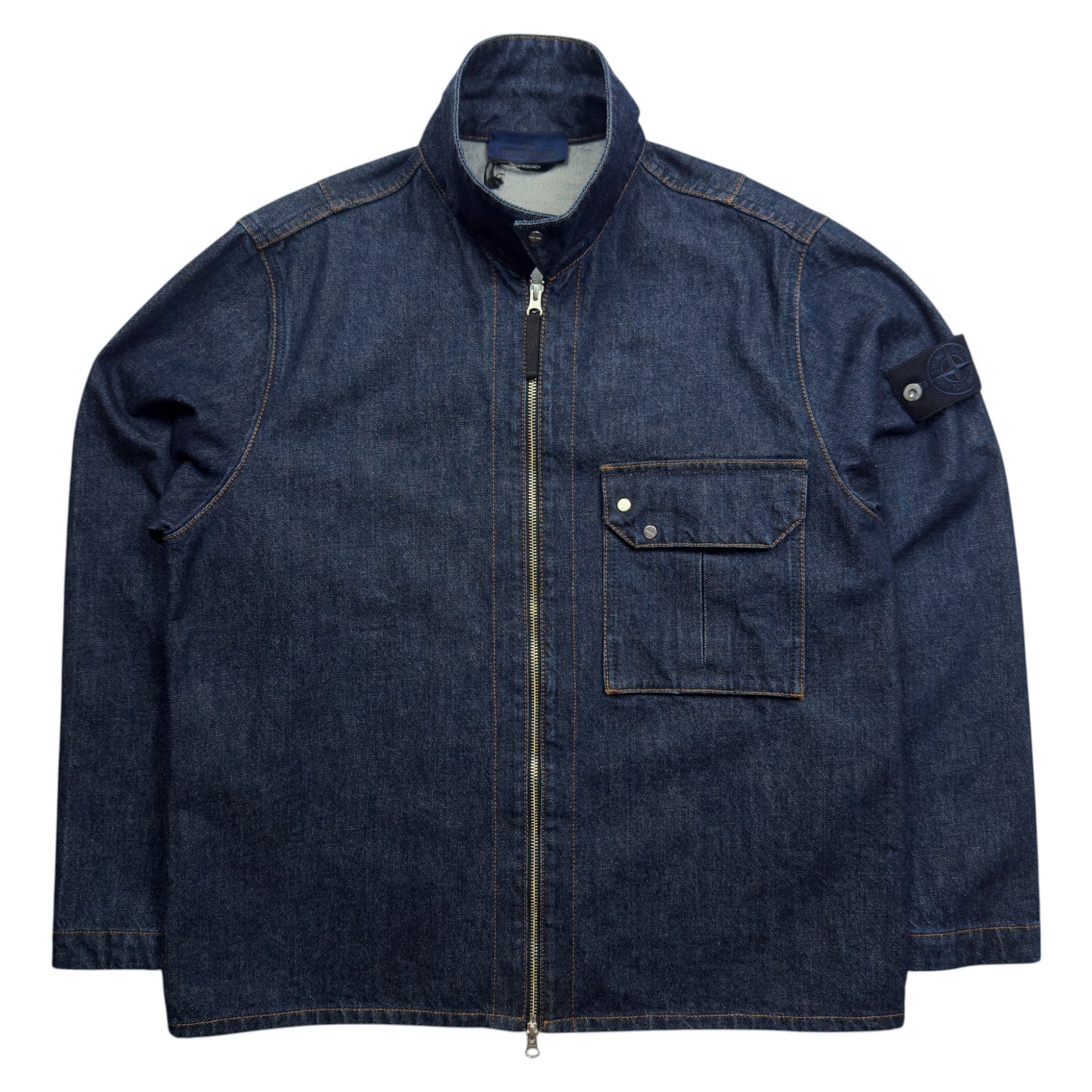 S/S 26 Stone Island Denim Research Light Bull Denim TC Overshirt