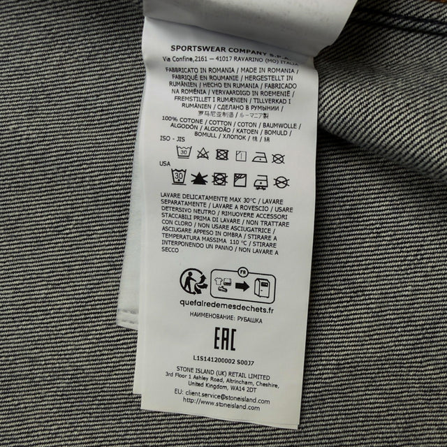 S/S 26 Stone Island Denim Research Light Bull Denim TC Overshirt
