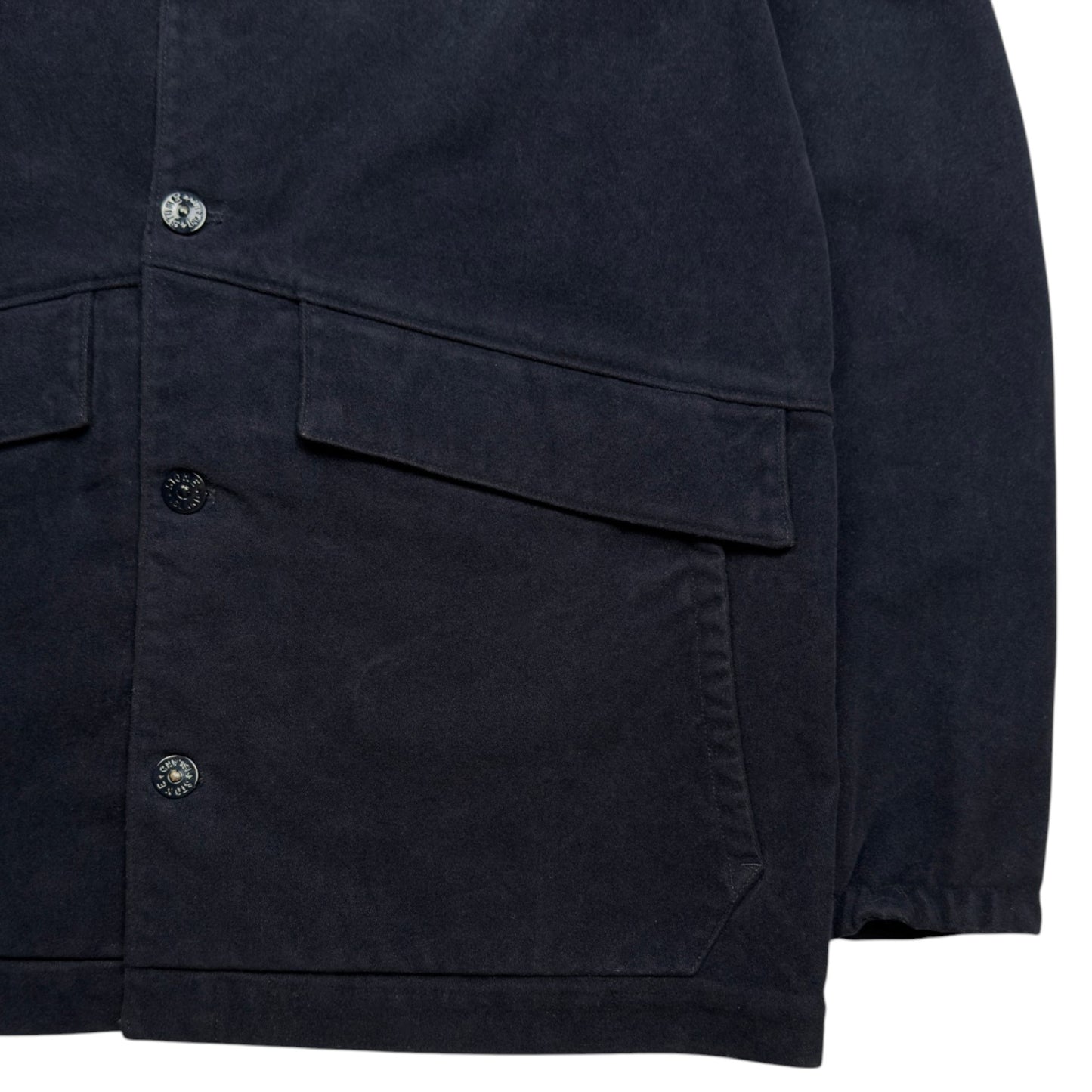 S/S 20 Stone Island Cotton Nylon Moleskin TC Ghost Piece - Navy