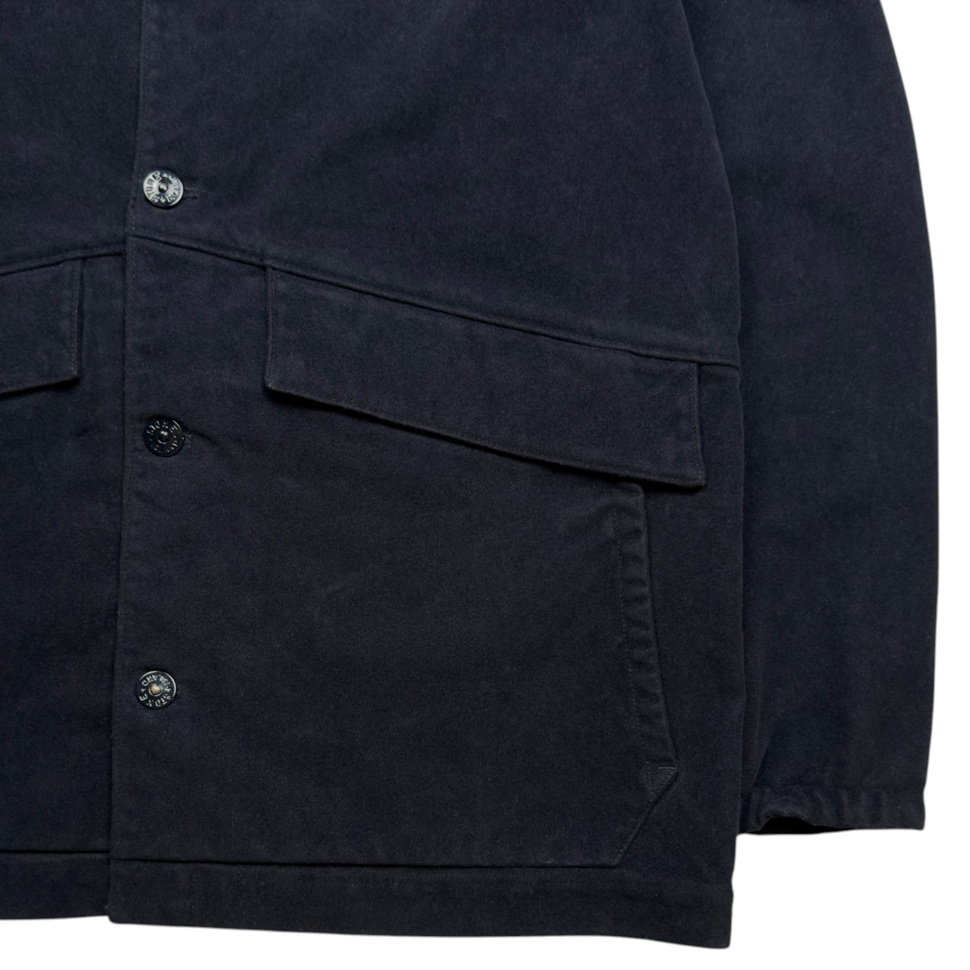 S/S 20 Stone Island Cotton Nylon Moleskin TC Ghost Piece - Navy