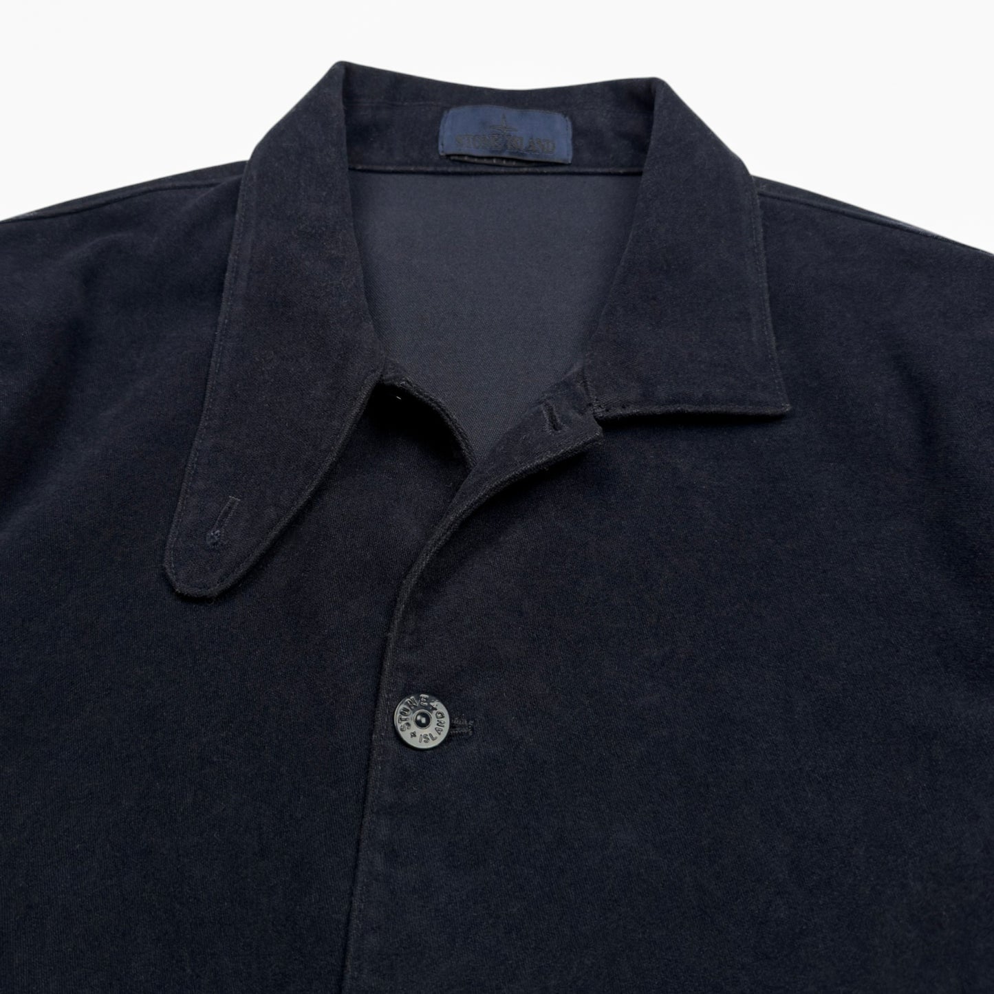 S/S 20 Stone Island Cotton Nylon Moleskin TC Ghost Piece - Navy