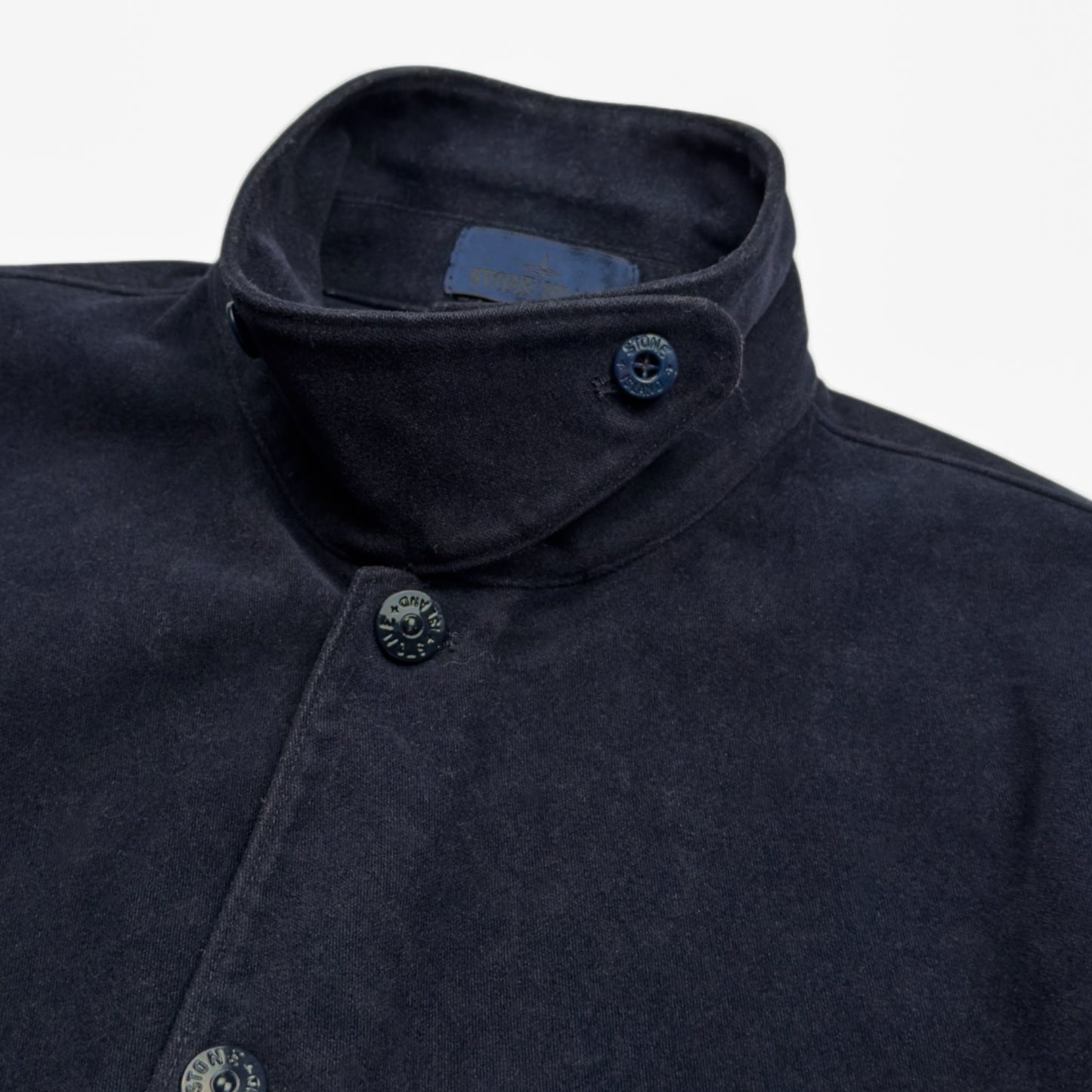 S/S 20 Stone Island Cotton Nylon Moleskin TC Ghost Piece - Navy
