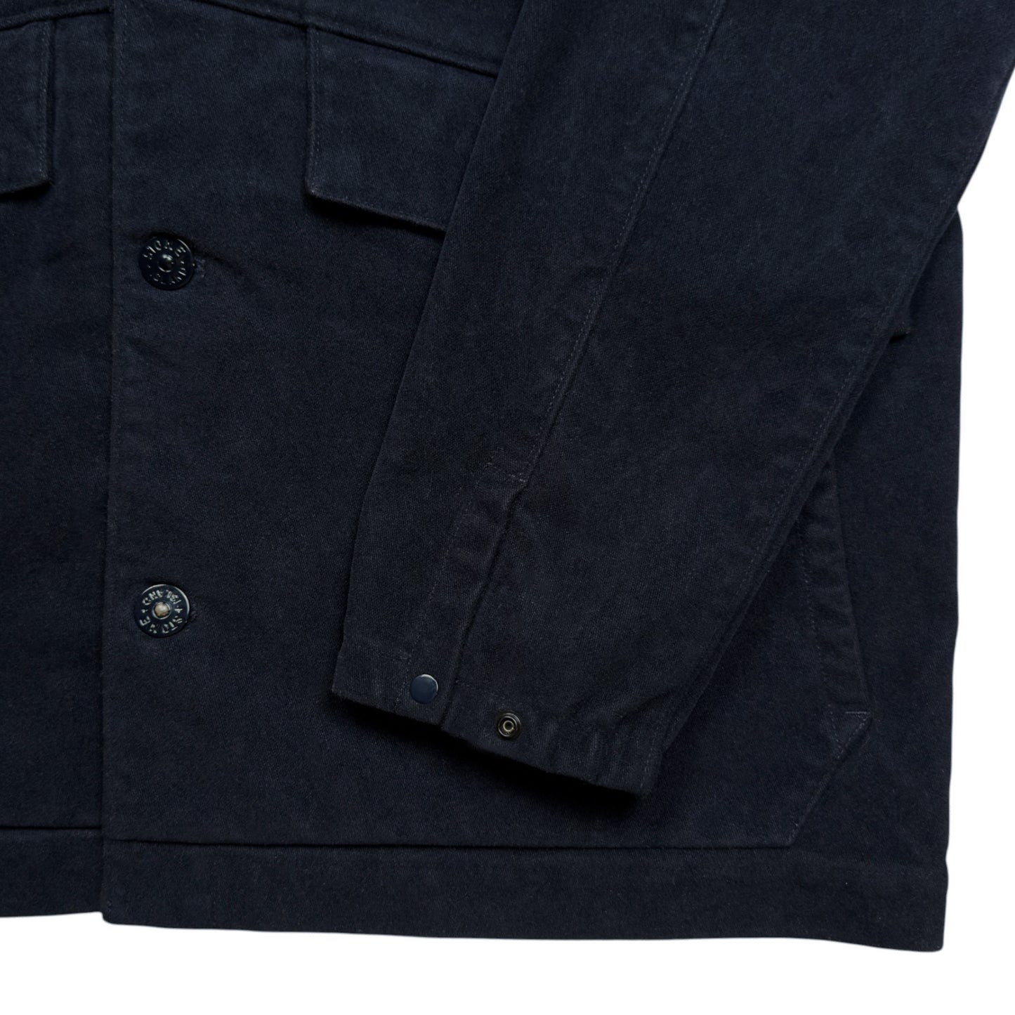 S/S 20 Stone Island Cotton Nylon Moleskin TC Ghost Piece - Navy