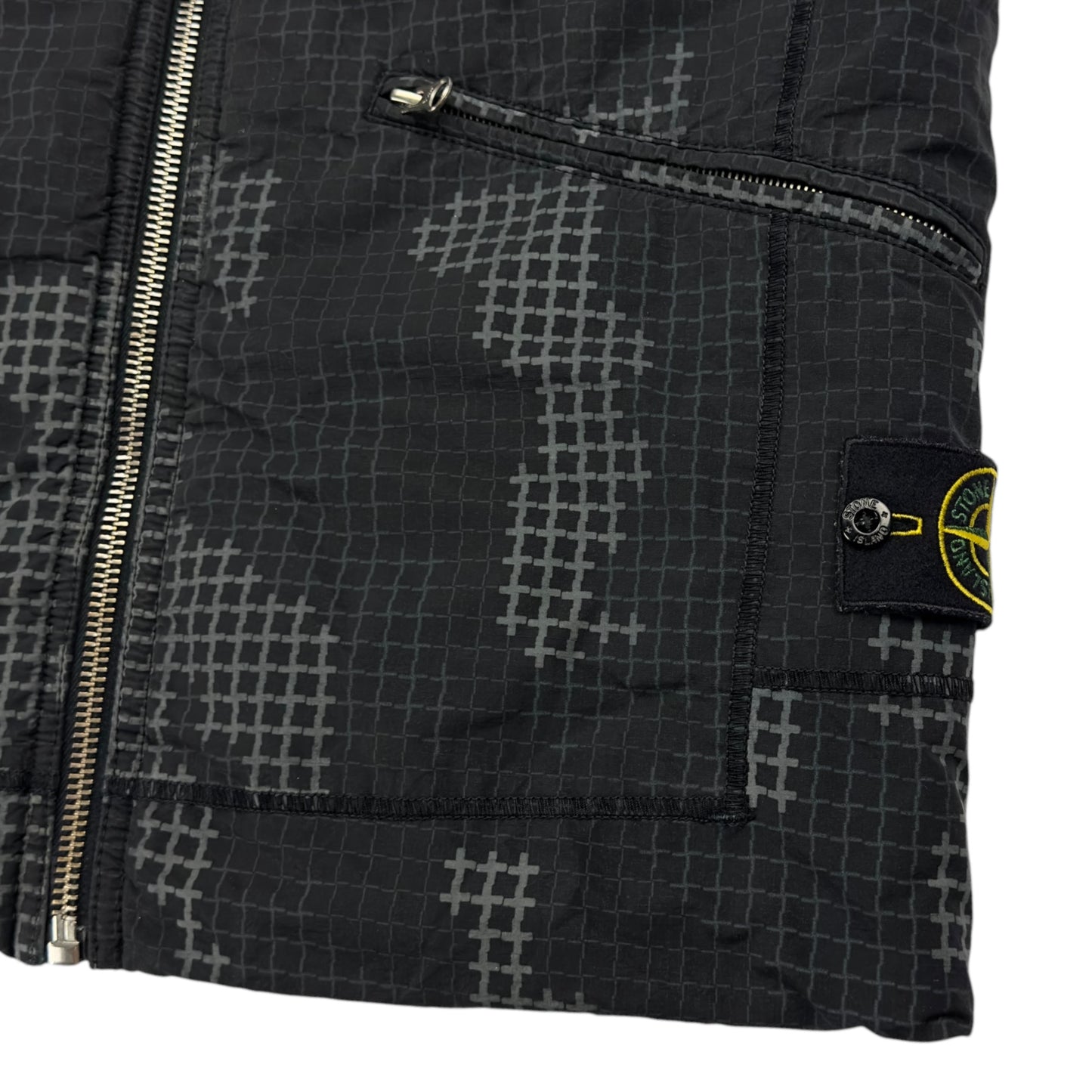 A/W 17 Stone Island Full Compact Rip Stop SI Check Grid Camo Gilet