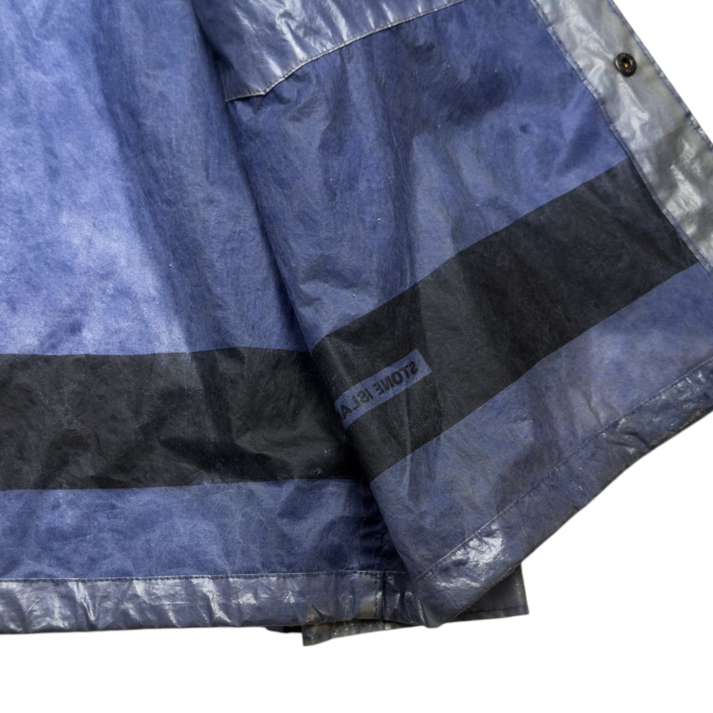 S/S 2000 Stone Island Microfelt Transparent Cover Jacket - Blue/Silver