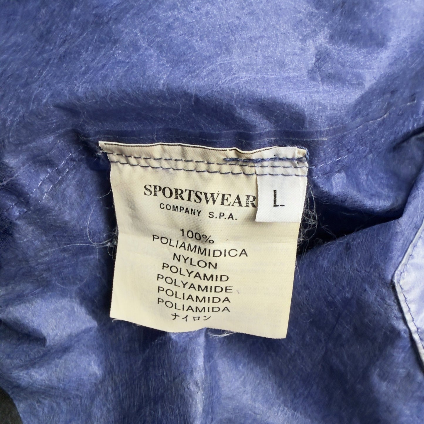 S/S 2000 Stone Island Microfelt Transparent Cover Jacket - Blue/Silver