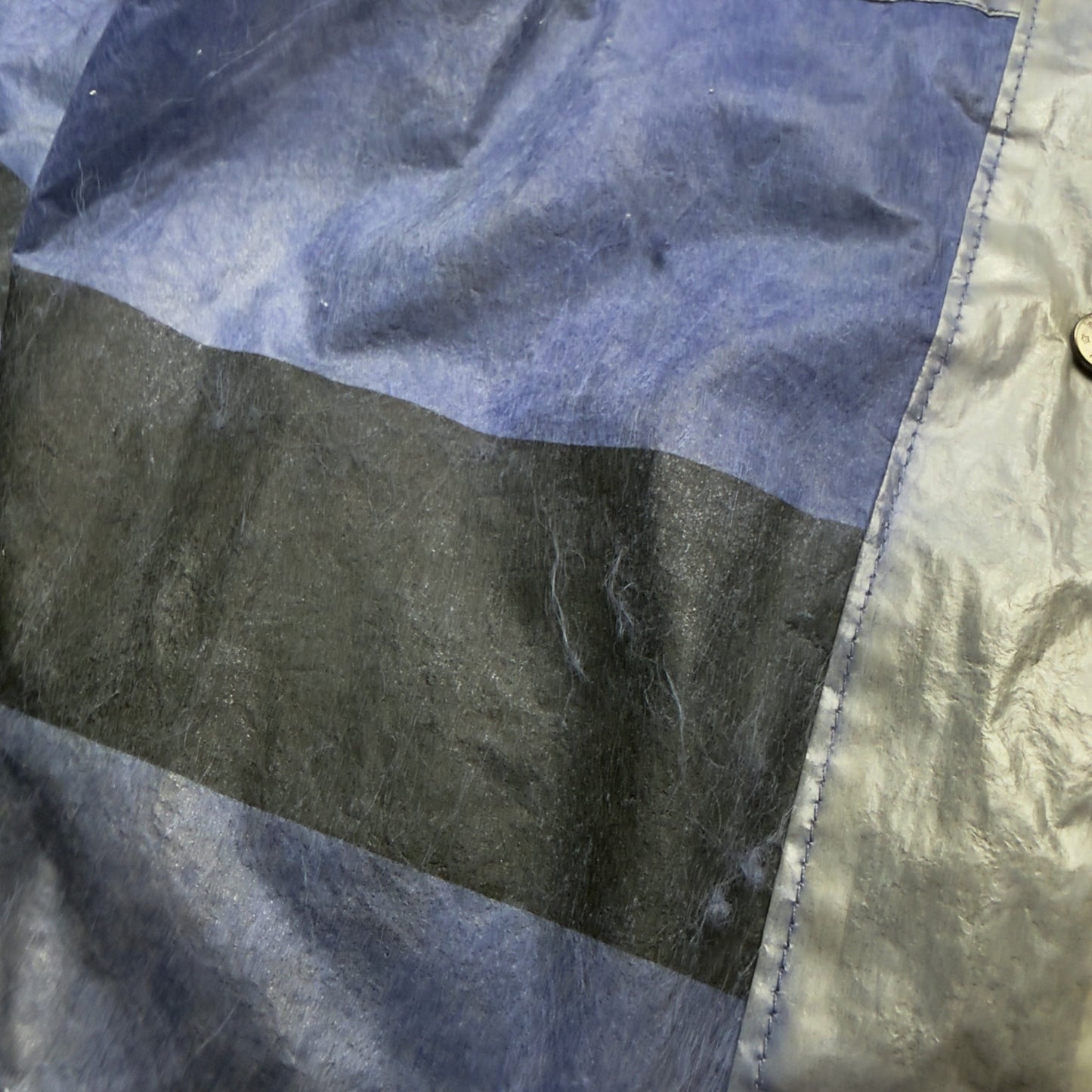 S/S 2000 Stone Island Microfelt Transparent Cover Jacket - Blue/Silver