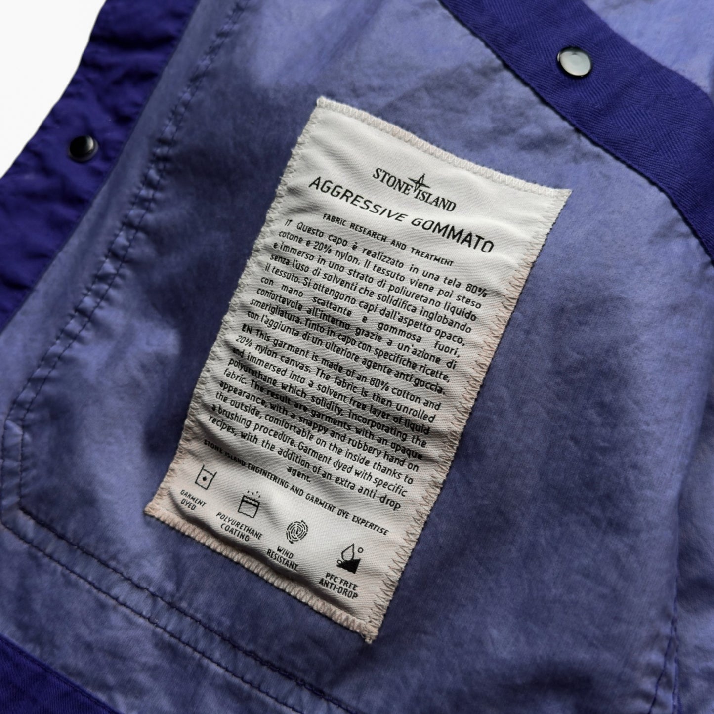 S/S 22 Stone Island Aggressive Gommato Overshirt Jacket
