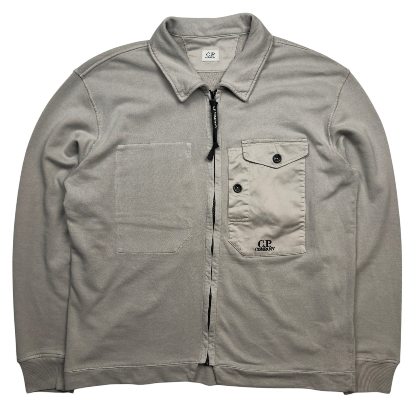 S/S 24 C.P. Company Utility Pocket Fleece Overshirt - Grey