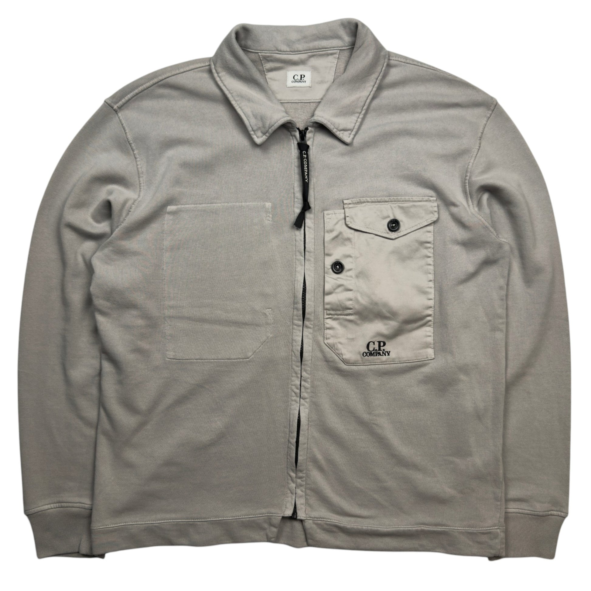 S/S 24 C.P. Company Utility Pocket Fleece Overshirt - Grey
