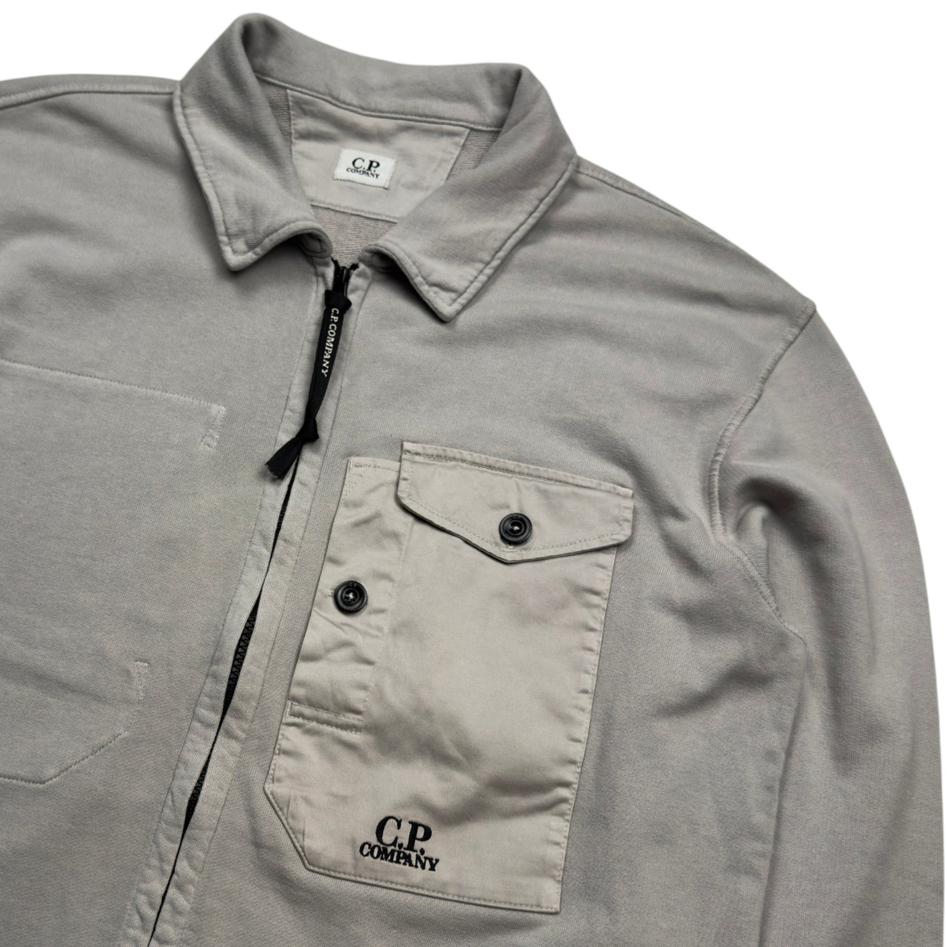 S/S 24 C.P. Company Utility Pocket Fleece Overshirt - Grey