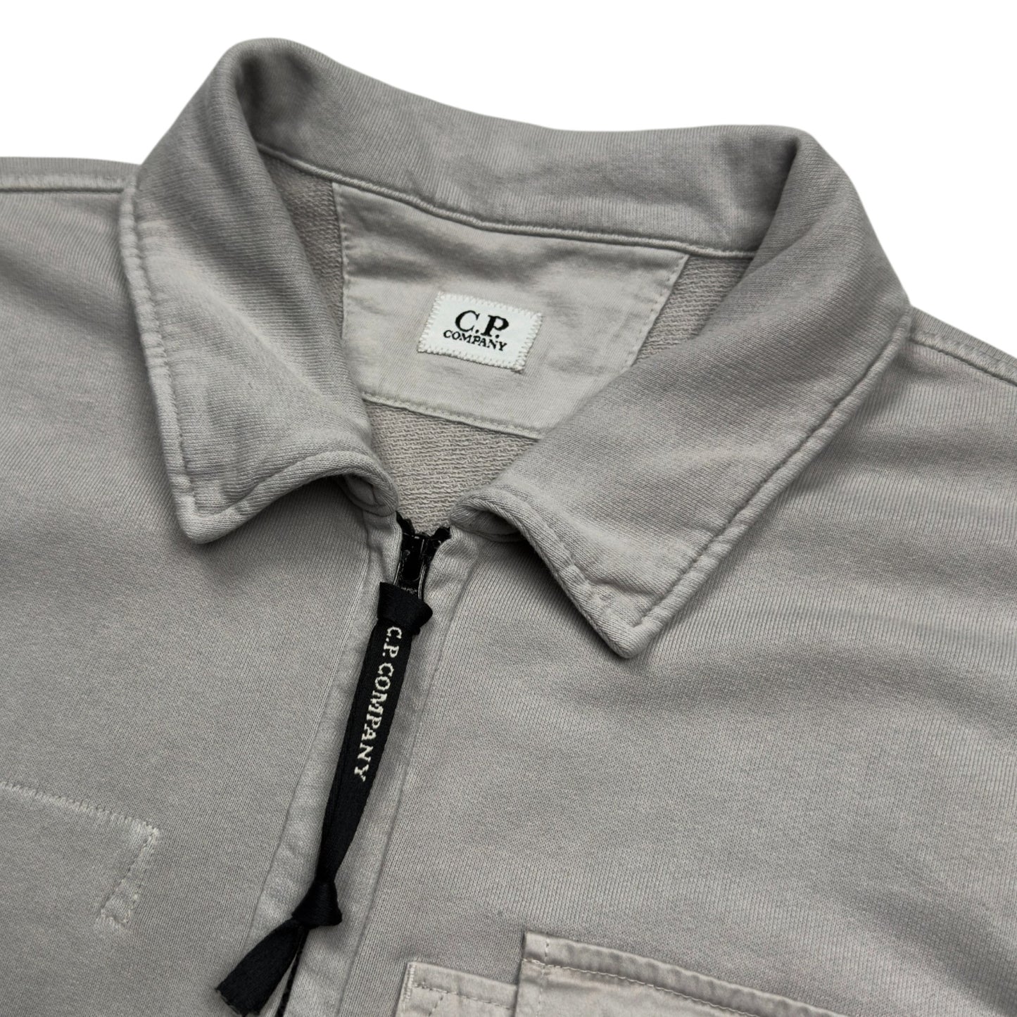 S/S 24 C.P. Company Utility Pocket Fleece Overshirt - Grey