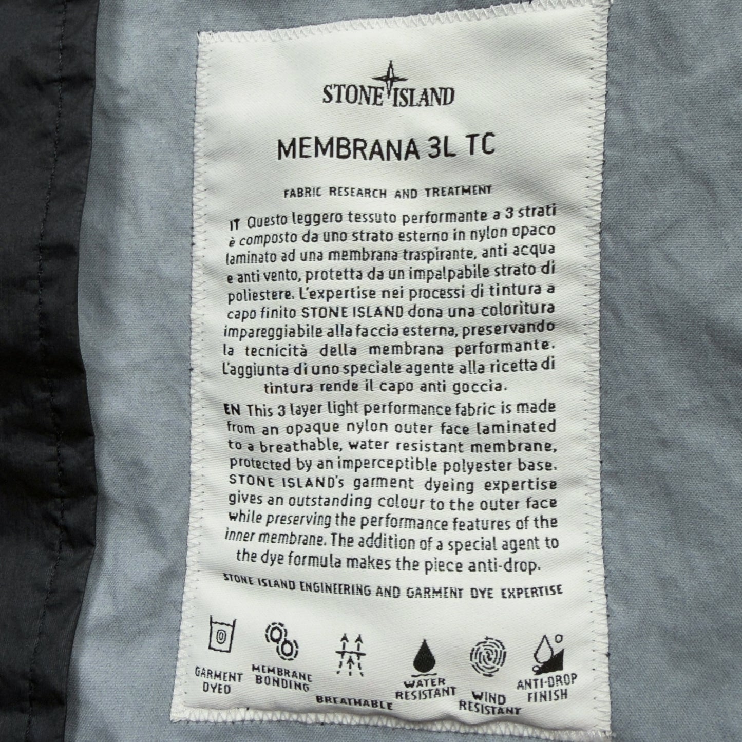 S/S 25 Stone Island Membrana 3L TC Jacket - Navy