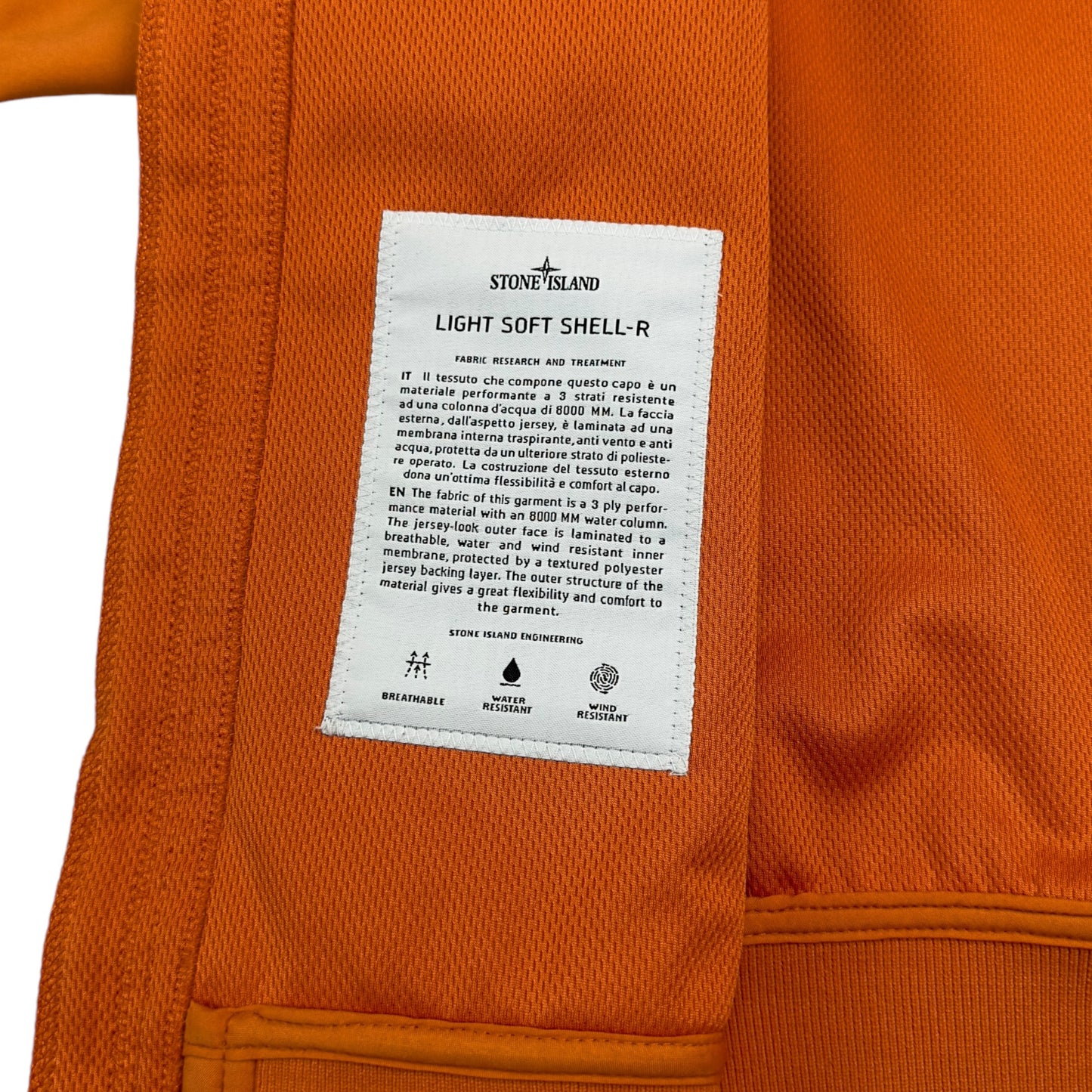 S/S 16 Stone Island Light Soft Shell R - Orange