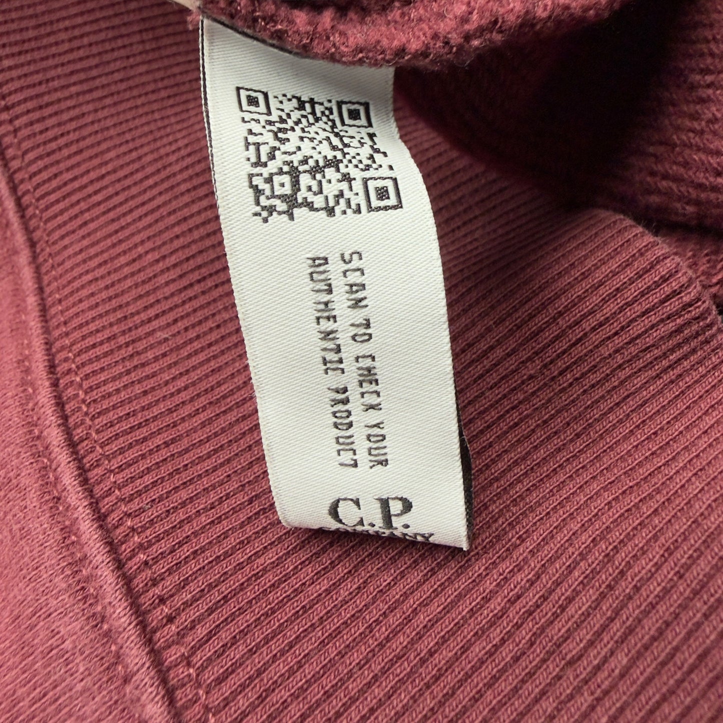 C.P. Company Diagonal Raised Fleece Hoodie - Burgundy