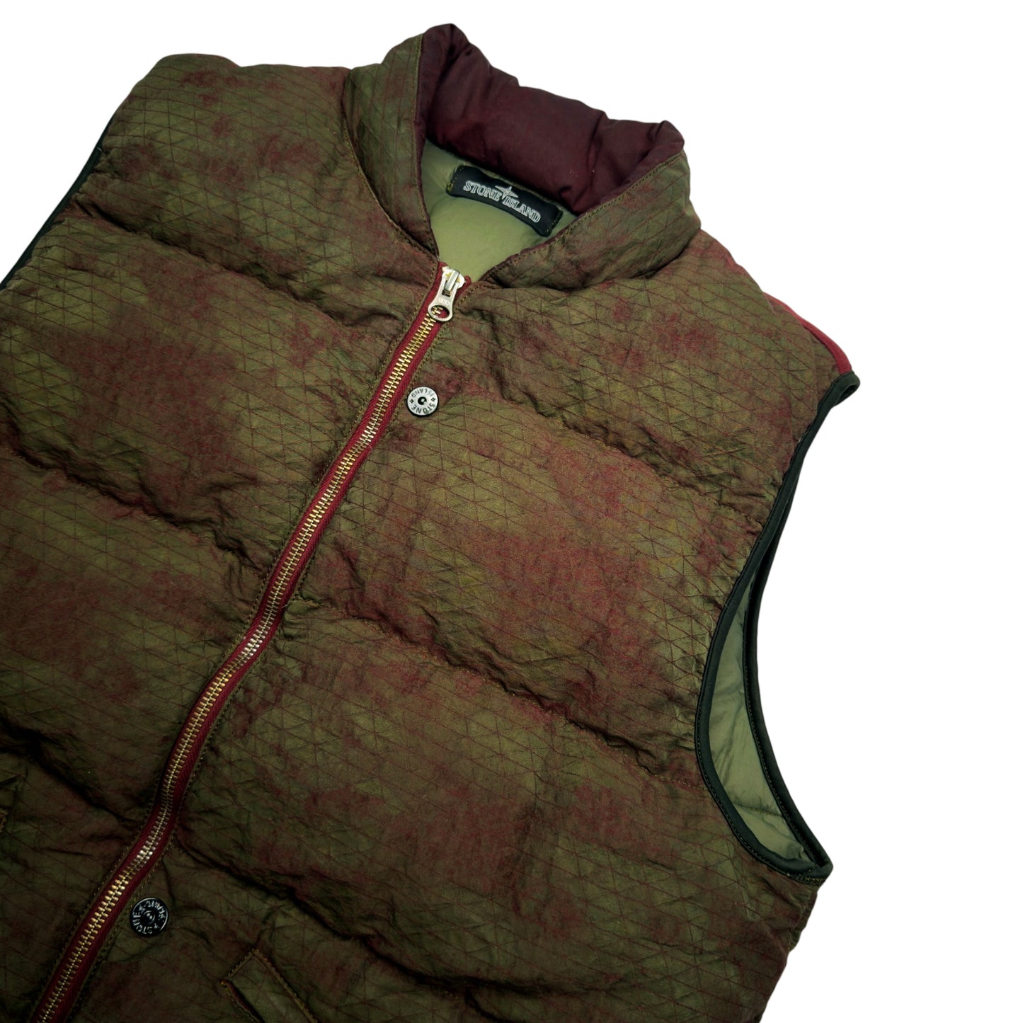 A/W 15 Stone Island Shadow Project DPM Grid Jacquard Down Gilet