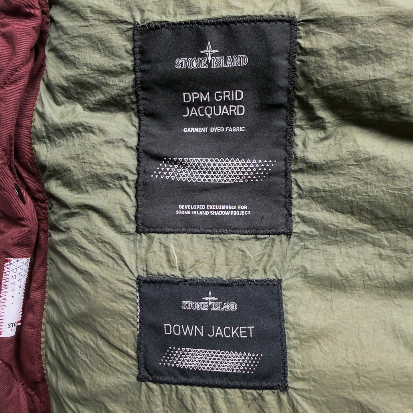 A/W 15 Stone Island Shadow Project DPM Grid Jacquard Down Gilet