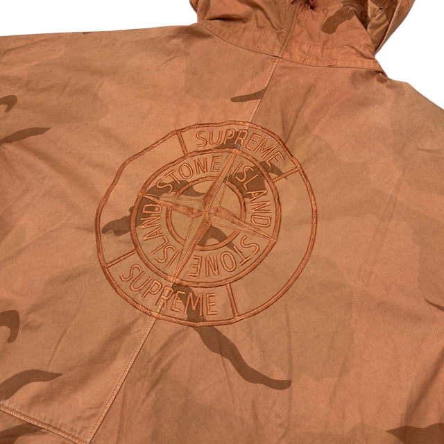 S/S 19 Stone Island x Supreme Riot Mask Brushed Cotton 2C Camo OVD Jacket