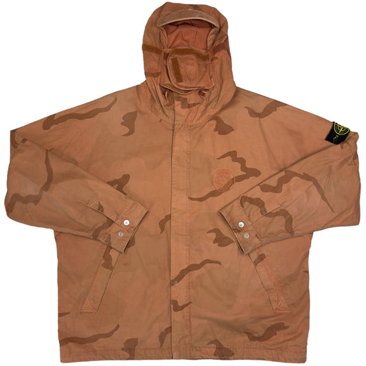 S/S 19 Stone Island x Supreme Riot Mask Brushed Cotton 2C Camo OVD Jacket